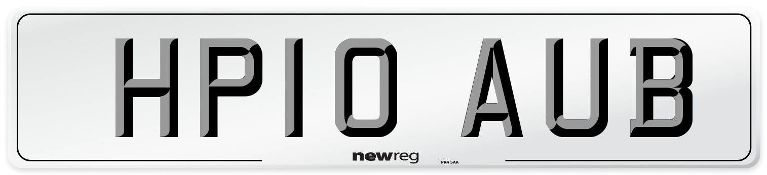 HP10 AUB Number Plate from New Reg